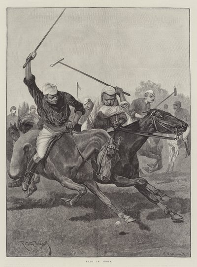 Polo en India de Richard Caton Woodville junior